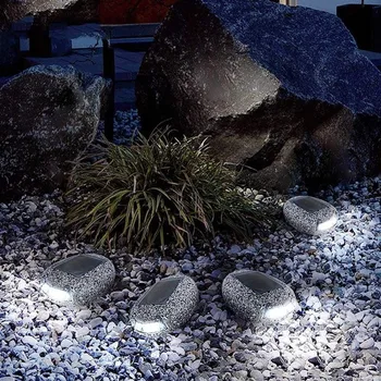 Dream Night Слънчево външно водонепроницаемое украса за градината, тревата, led лампа с имитация на камък, лампа за украса на басейна
