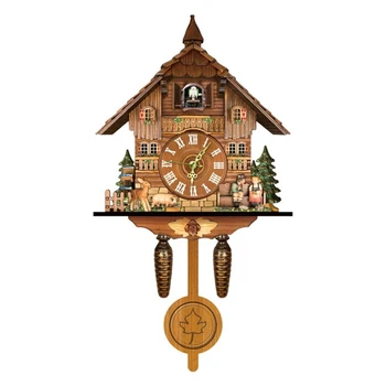 Часовници с кукувица стенни часовници за дневна в ретро стил, будилник с горски кукувица, стенни часовници, детски декорация, домашен будилник