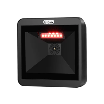 Eyoyo 2D Настолен баркод скенер, Ненасочено Кабелен USB-четец на баркод с усилвател, платформа за сканиране на баркодове 1D QR екран