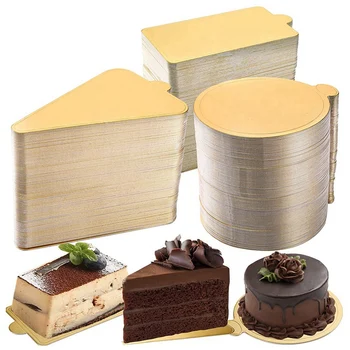 300 бр. мини-дъски за торти, поставка за подаване на десерти със златен кръг, поставка за муссового торта, чинии за партита
