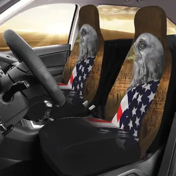 Патриотичен символ на американската свобода. калъф за столче за кола с изображение на орел, изработена по поръчка печат, гъвкав преден протектор, аксесоари, комплект с възглавници