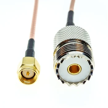 Включете SMA до SO239 UHF женски RF коаксиален RG316 кабел Лот RF скок косичка