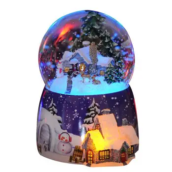 Коледен кристална топка Музикална ковчег със светлинен завъртане на Подарък за рожден ден, Коледа кристална топка Музикална ковчег със светлинен завъртане подаръци