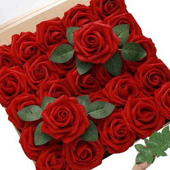 60 бр. изкуствени рози, изкуствени рози, изкуствени рози от стиропор, орнаменти 