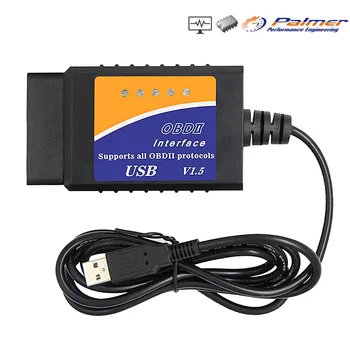 MINI USB OBD 327 с чип CH340T V1.5 висококачествен автомобилен тестер за диагностика на неизправности ELM OBDII скенер USB