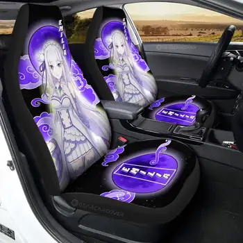 Калъфи за автомобилни седалки от Emilia На Поръчка Re: Zero Аниме Автомобилни Аксесоари, Подаръци За Феновете, Опаковки от 2 Универсални Защитни Покривала за предните седалки