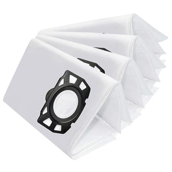 Торбичка за събиране на прах Бял Нетъкан Текстилен Чанта е Подходяща За прахосмукачка Karcher Wd4/Wd5/Mv4/Mv5 Easy Filter Hepa Filter
