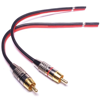 Кабели за високоговорители с адаптер RCA Plugs, 2-канален (1 фут)