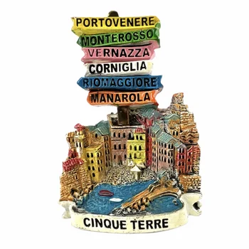 Cinque Terre, Италия, магнити за хладилник, пътен знак, 3D паметник на магнитен стикер за хладилник, подарочное украса за стаите, колекционерско