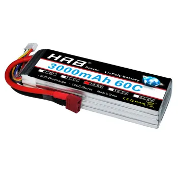 HRB 4s Lipo батерия 14,8 3000 mah 60C RC LiPo Bateria 