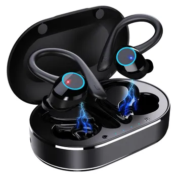Безжични слушалки с докосване на 5.0, спортни водоустойчив Bluetooth слушалки, Hi-Fi 9D, на стерео слушалки с бас слушалки с микрофон
