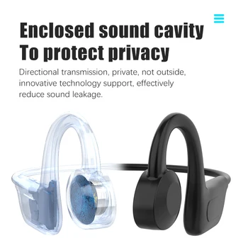 Слушалки с костна проводимост, Bluetooth-заушники, слот спортни безжични слушалки с микрофон, водоустойчиви слушалки