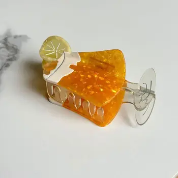 Лимонов Коктейл Ацетатный нокът за коса Творчески чаша за вино, Портокалов сок и Оцетна киселина, Акула Клип всеки ден