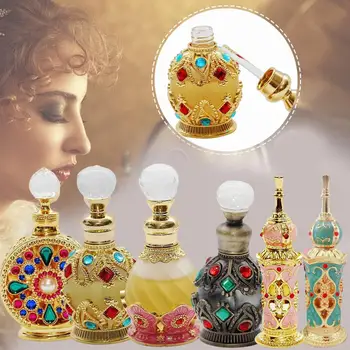 Ретро Парфюмерное етерично масло Hareem Al Sultan Gold със стъклен капкомер, Арабско женско Златното Концентриран Парфюмерное масло, Ароматни подарък