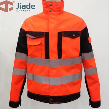 Яке Hi vis, работно облекло водоустойчив работно яке със светлоотразителни ивици защитно облекло