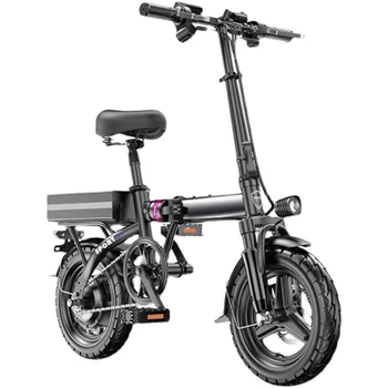 14-Инчов Възрастен Сгъваем Електрически Велосипед с Рамка от Високо Стомана, Сваляща се под Наем с една Литиева Батерия, Предни и Задни Дискови Спирачки