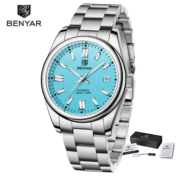 2023 BENYAR Нови луксозни мъжки механичен часовник 10 бара Водоустойчивост автоматичен часовник от неръждаема стомана спортни часовници за гмуркане за мъже