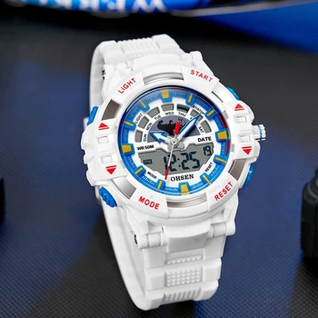 Мъжки спортни часовници 2023 OHSEN Водоустойчиви цифрови кварцов водоустойчив военни часовници с двоен дисплей Мъжки часовник Relogio Masculino