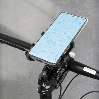 Скоба за мобилен телефон, инсталиране на капака на кормилото на велосипеда, регулиране на 360 °, пътен велосипед Мтв, държач за навигация по телефона