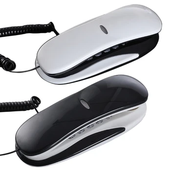 Стенен кабелен телефон Настолен домашен телефон за възрастните хора е Голям бутон на обаждащия се